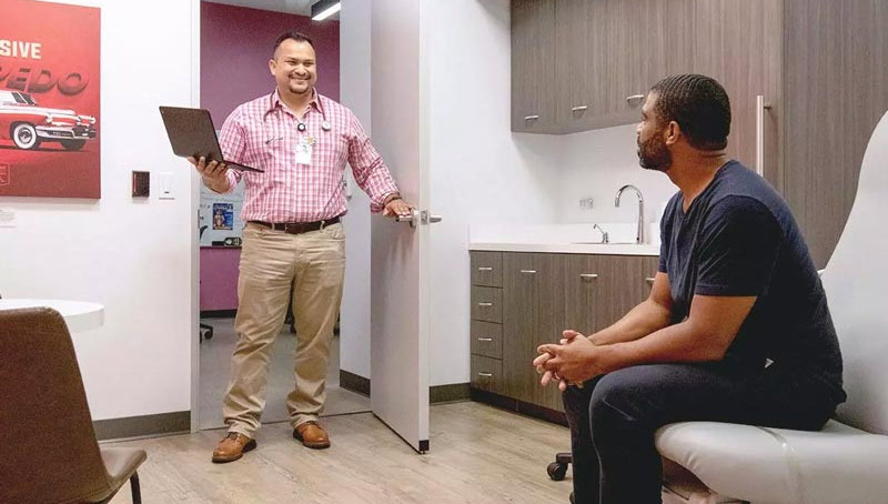 Patient having appointment with VitellaCare provider