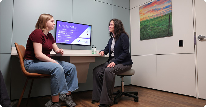 Patient having appointment with VitellaCare provider