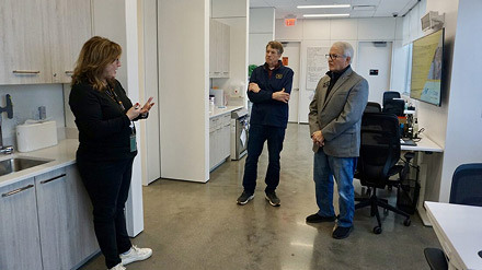 A provider giving a tour of VitellaCare Minot