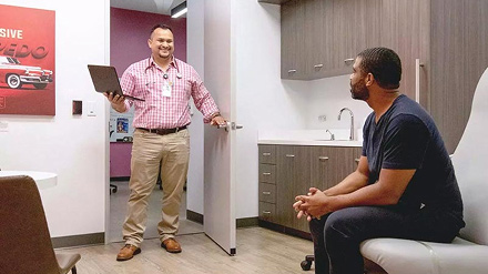 Patient having appointment with VitellaCare provider