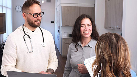 VitellaCare providers talking with a patient