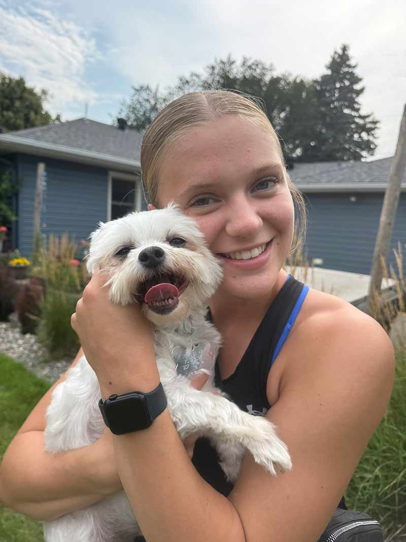 Emily Light and dog