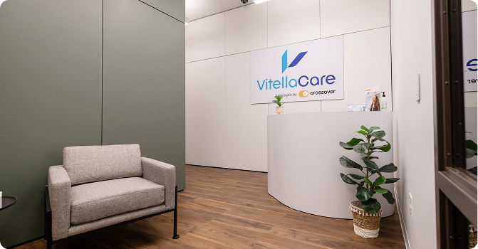 Interior of a VitellaCare clinic lobby